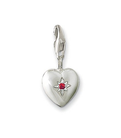 LOVE CHARM PLATA GRANATE SINT ROJO