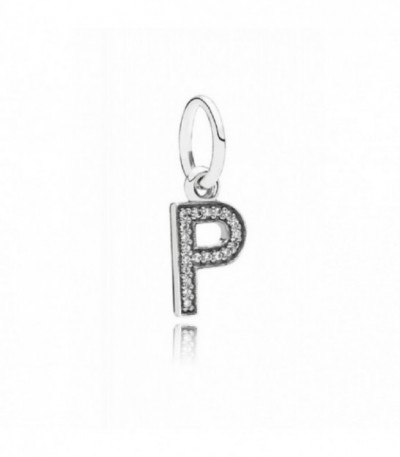 CHARM PLATA CIRC LETRA P COLG