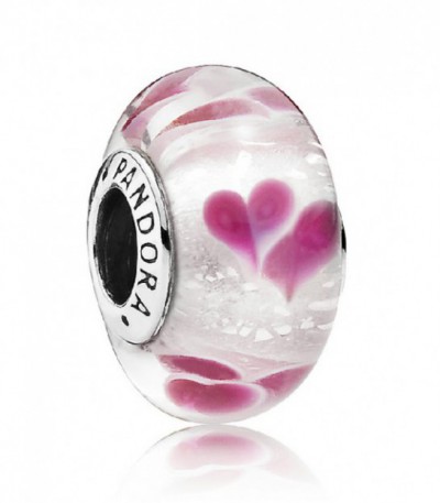 CHARM MURANO VIOLETA / BCO CORAZON