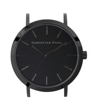 Reloj Caja Christian paul 35MM NEGRO NEGRO CAPITAL