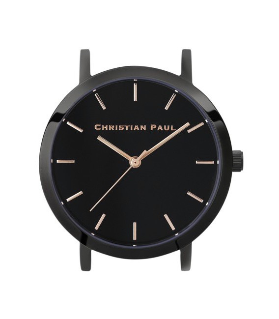 Reloj Caja Christian paul 35MM NEGRO NEGRO CRUDO