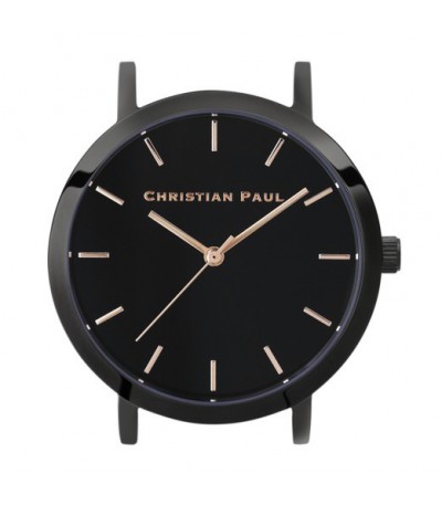 Reloj Caja Christian paul 35MM NEGRO NEGRO CRUDO