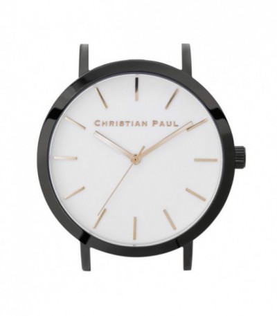 Reloj Caja Christian paul 43MM BLANCO NEGRO CRUDO