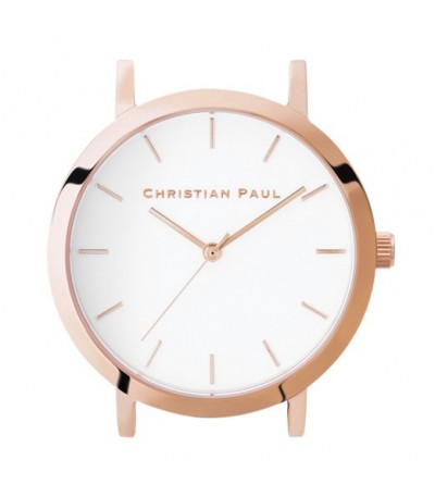 Reloj Caja Christian paul 35MM BLANCO RG CRUDO