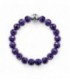 PULSERA PLATA AMATISTA VIOLETA L