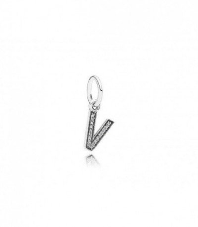 CHARM PLATA CIRC LETRA V COLG