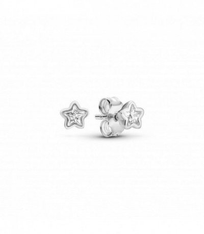 PENDIENTES PLATA CIRC ESTRELLA