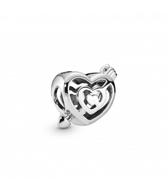 CHARM PLATA CORAZON FLECHA