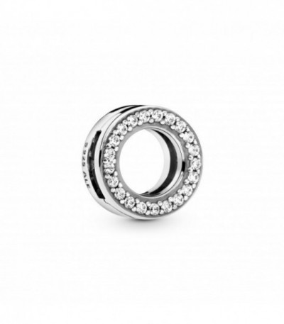 STERLING SILVER CLIP WITH CLER CUBIC