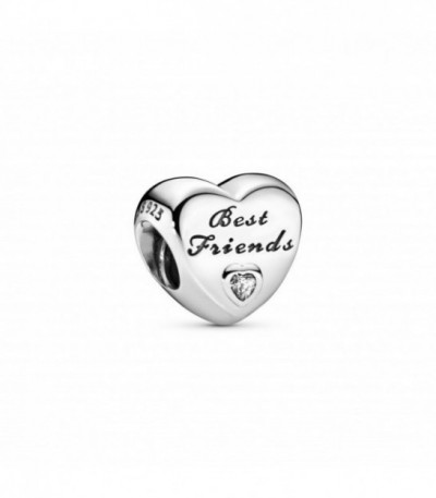 CHARM PLATA CIRCON CORAZONBESTFRIENDS