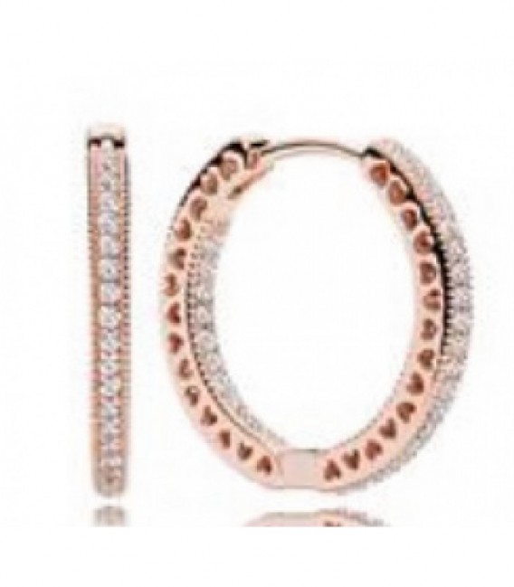 14k ROSE GOLD-PLATED HOOP EARRINGS