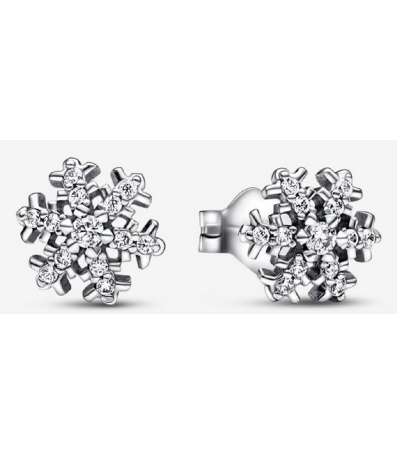 SNOWFLAKE SILVER STUD EARRINGS