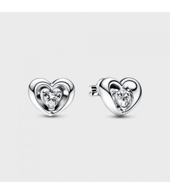 HEART SILVER STUD EARRINGS