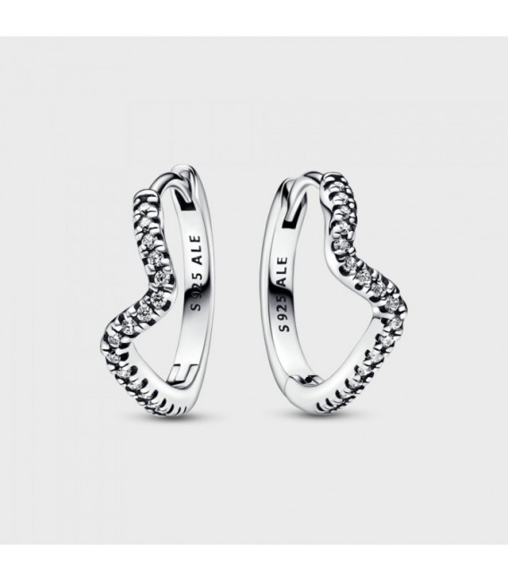 WAVE SILVER HOOP EARRINGS