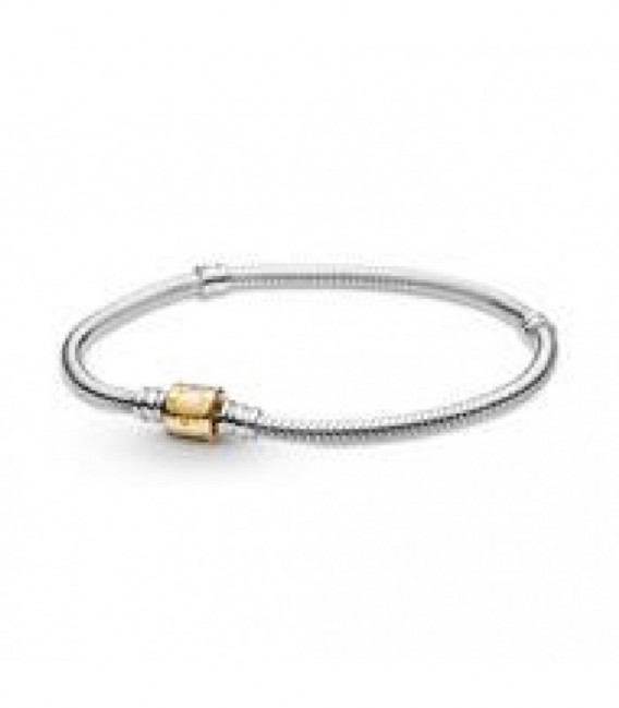 SNAKE CHAIN BRACELET WITH 14K GOLD CLAS