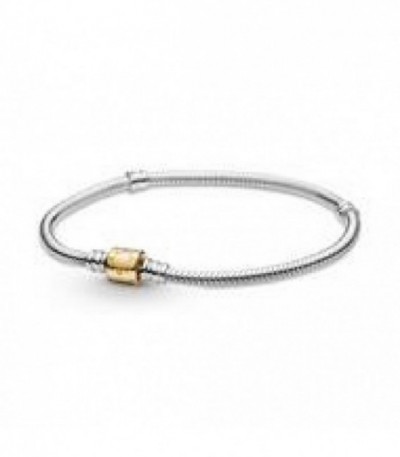 SNAKE CHAIN BRACELET WITH 14K GOLD CLAS