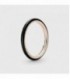 14K ROSE GOLD-PLATED RING WITH BLACK