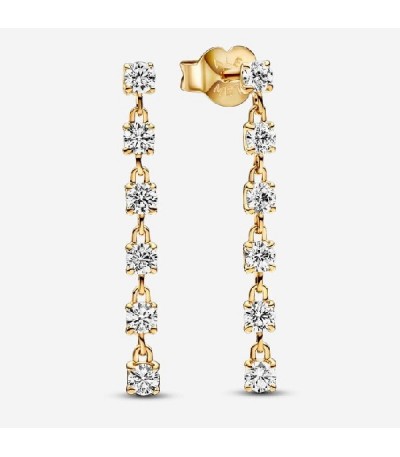 DROP EARRINGS WITH CLEAR CUBIC ZIRCONIA