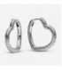 HEART SNAKE CHAIN PATTERN HOOP EARRINGS