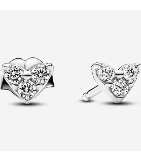 HEART SILVER STUD EARRINGS