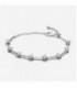 SILVER BRACELET WITH CLEAR CUBIC ZIRCONI