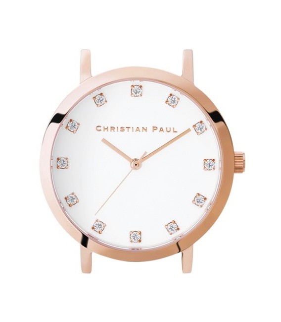 Reloj Caja Christian paul 35MM BLANCO RG LUXE