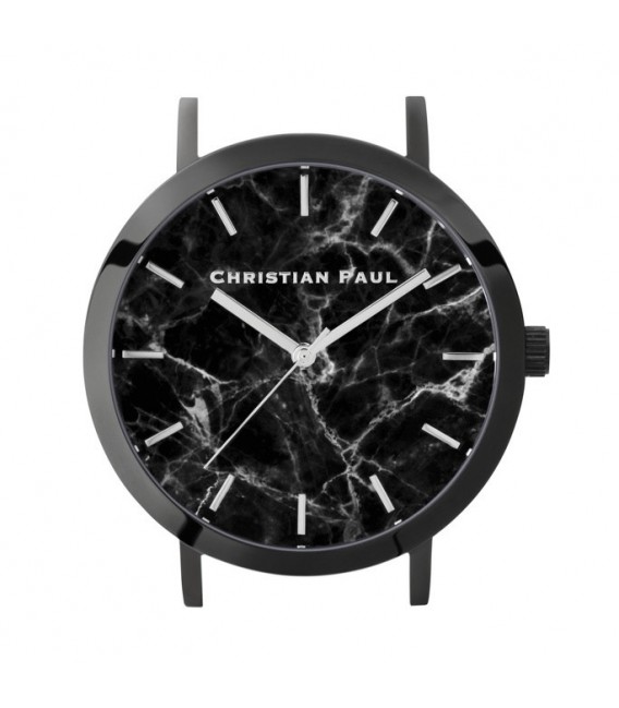 Reloj Caja Christian paul 43MM MARMOL NEGRO NEGRO