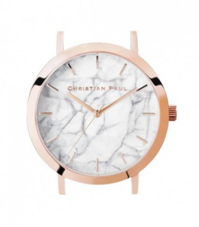 Reloj Caja Christian paul 43MM MARMOL BLANCO RG