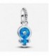 POWERFUL WOMEN SILVER DANGLE BLUE