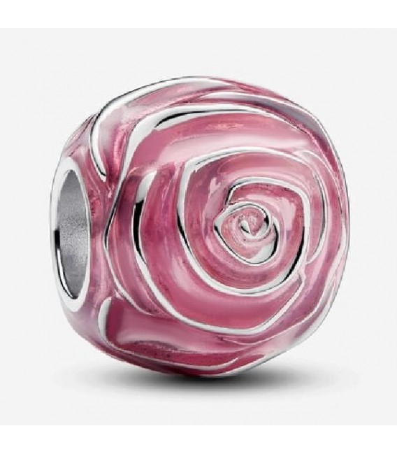 PINK ROSE SILVER CHARM